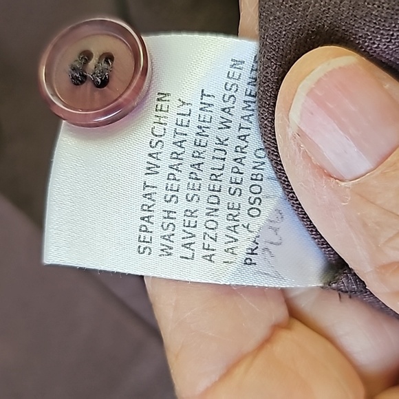 Franco Callegari 100% brown linen button-down blouse 3/4 sleeves size 42 (XL) - Picture 9 of 9